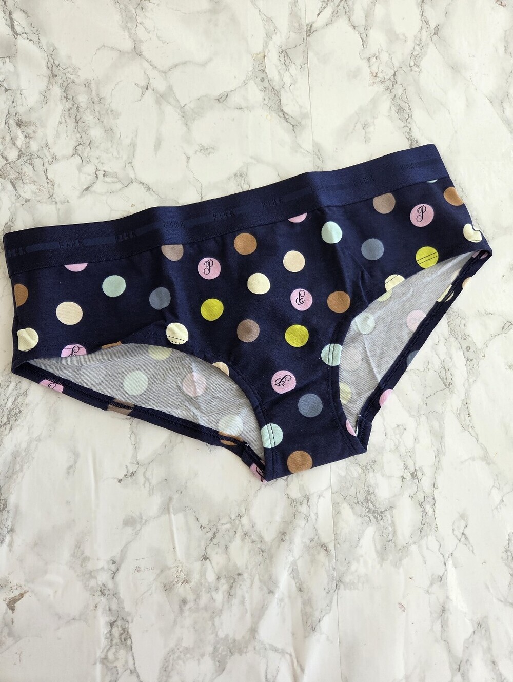 Victoria's Secret PINK Logo Cotton Hiphugger Hipster Panties XXL NWT
